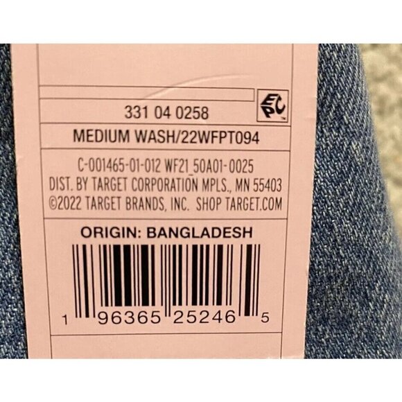 Wild Fable Dad Jeans Womens 6/28 Blue High Rise High Waist Straight Medium Wash - Picture 6 of 7